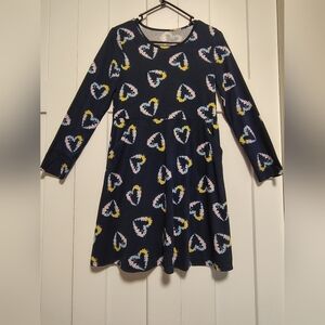 Wonder Nation Navy Dress with Heart Pattern  - Size XXL